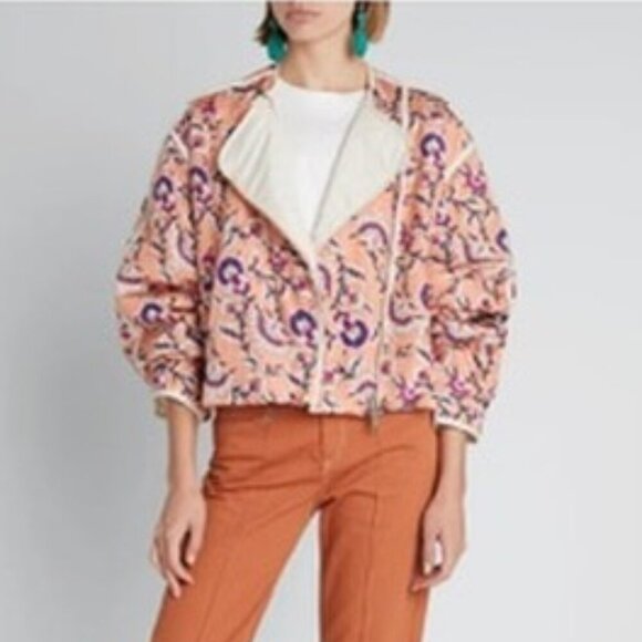 ISABEL MARANT Amidala Floral Reversible Asymmetric Crop Jacket, NWOT, Size 38 - Picture 3 of 13